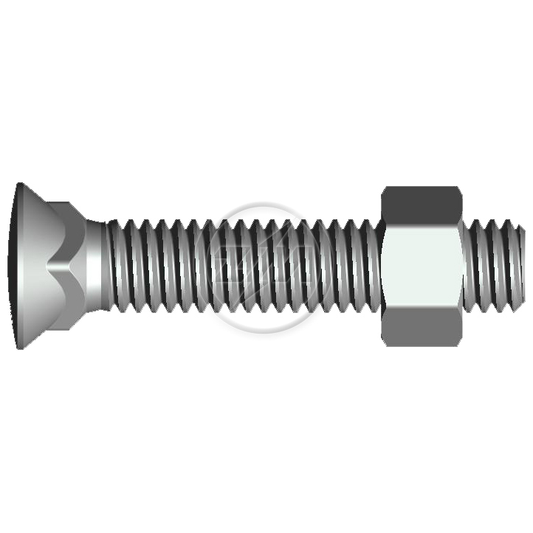 Kit 50 Parafuso para Arados 1/2"-12BSWx2.3/4" - ZM - (1)
