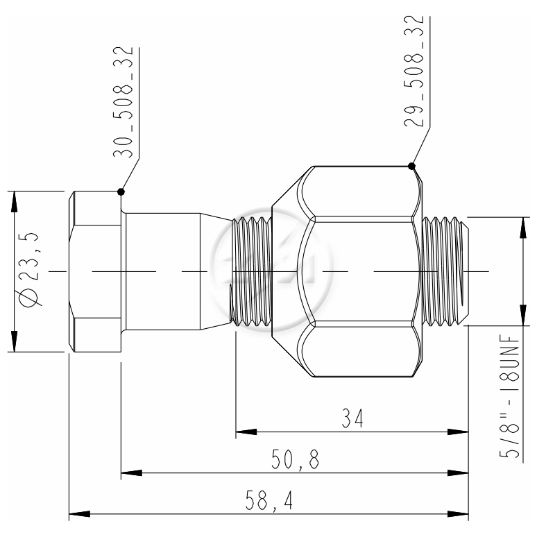 Kit 30 Parafuso Roda 5/8"x50,8/58,4xCH1.1/16" - ZM - (2)