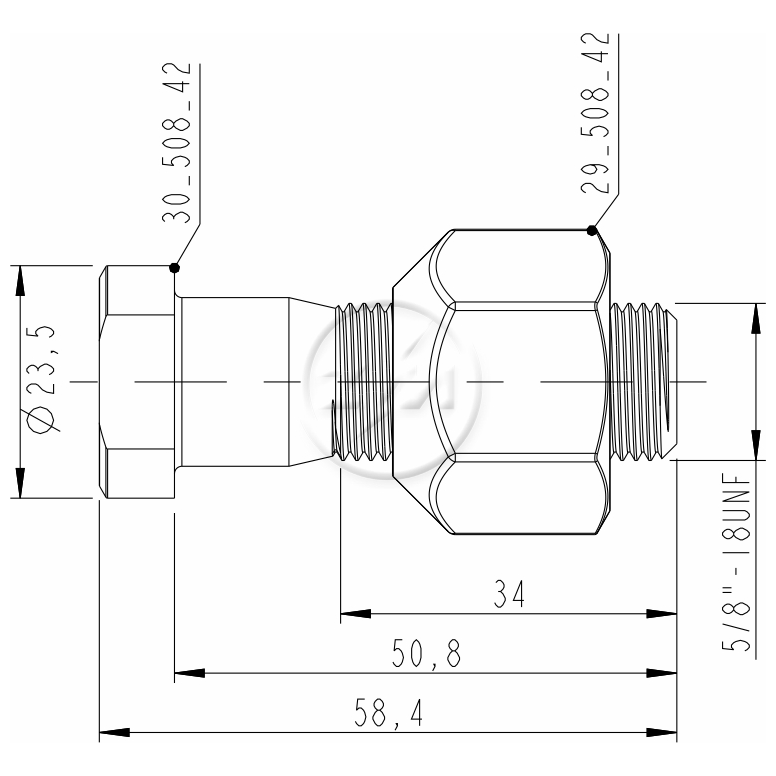 Kit 30 Parafuso Roda 5/8"x50,8/58,4xCH1.1/16" - ZM - (2)