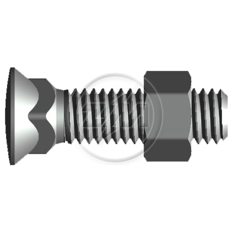 Kit 100 Parafuso Arados 7/16"x 1,3/4"xCH5/8" - ZM - (1)