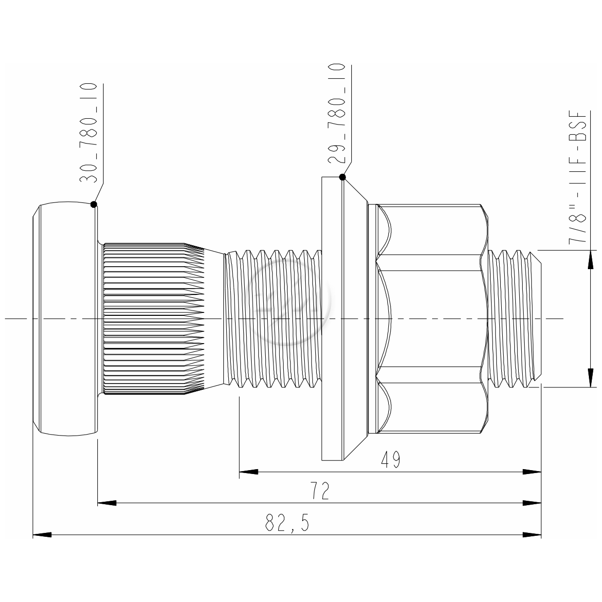 Kit 30 Parafuso Roda 7/8"x72/82,5xCH1.5/16" - ZM - 40.780.10 - (2)
