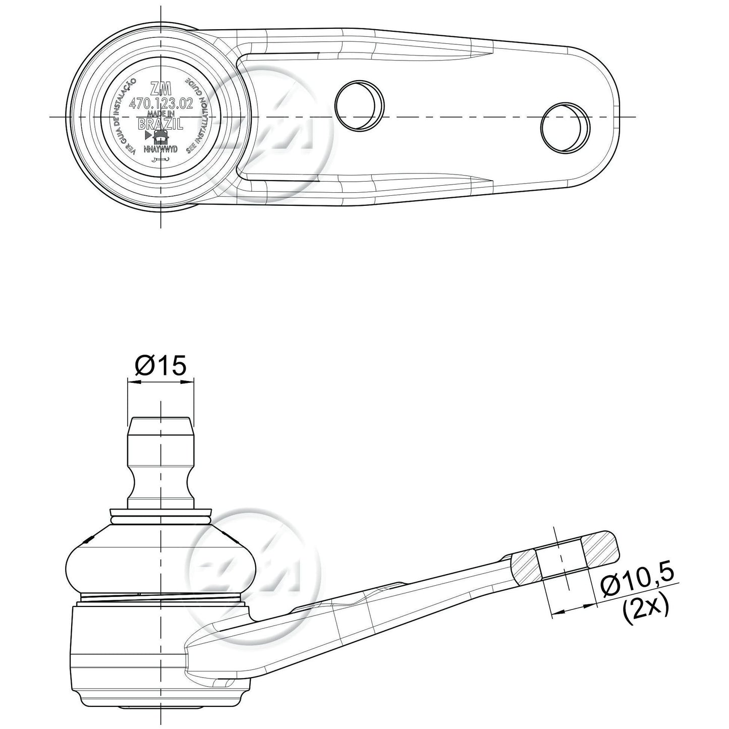 Par Pivô da Suspensão - ZM - 470.122.02/470.123.02 - (11)