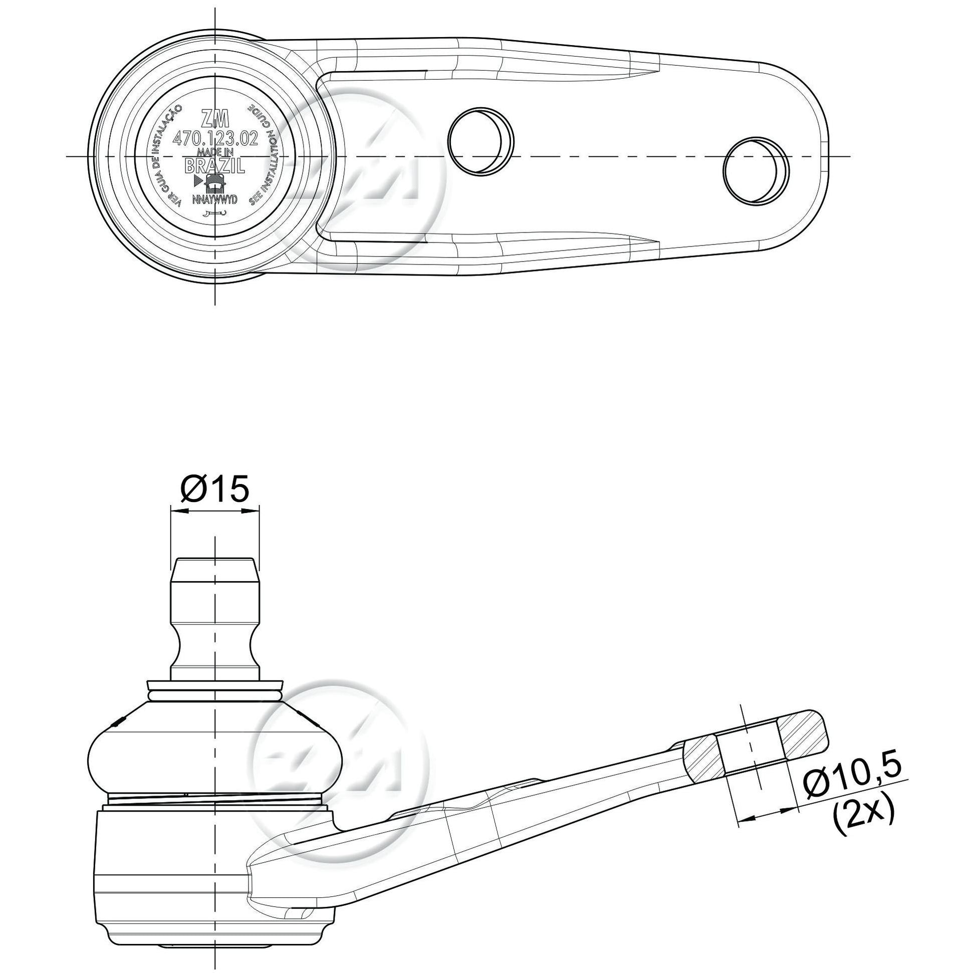 Par Pivô da Suspensão - ZM - 470.122.02/470.123.02 - (11)