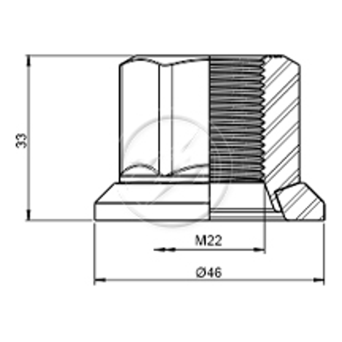 Kit 30 Porca da Roda M22-1,5 x CH32 x H33 - ZM - 529.022.04 - (2)