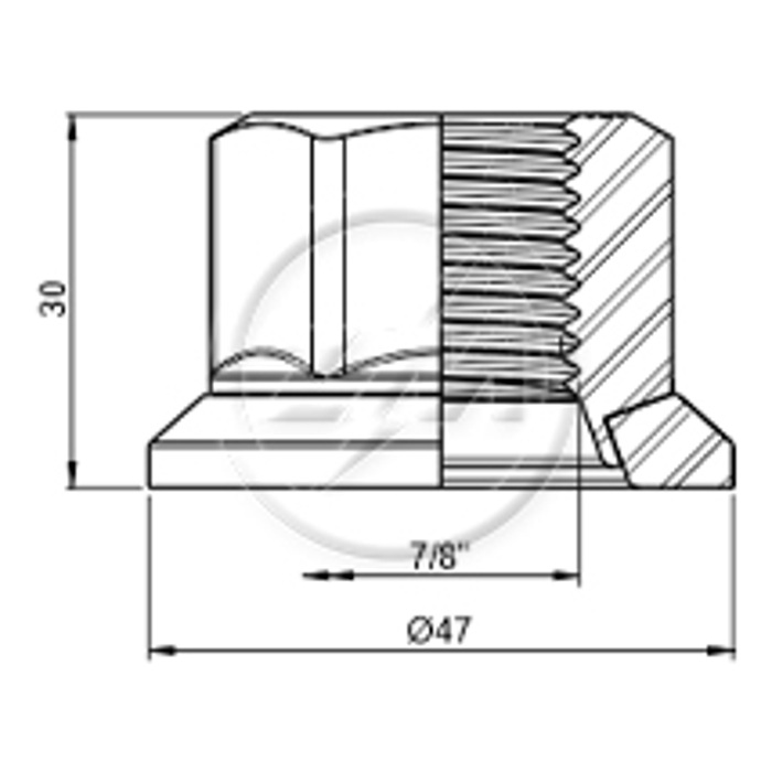 Kit 30 Porca da Roda 7/8"-11BSF x CH1.5/16" x H30 - (2)