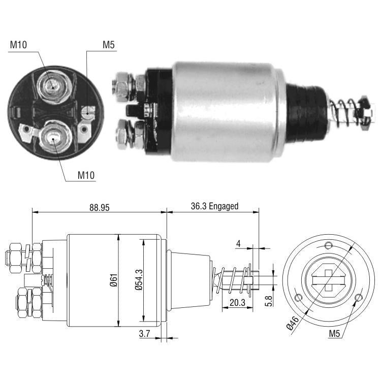 Relê Auxiliar de Partida - ZM - 537 - (1)