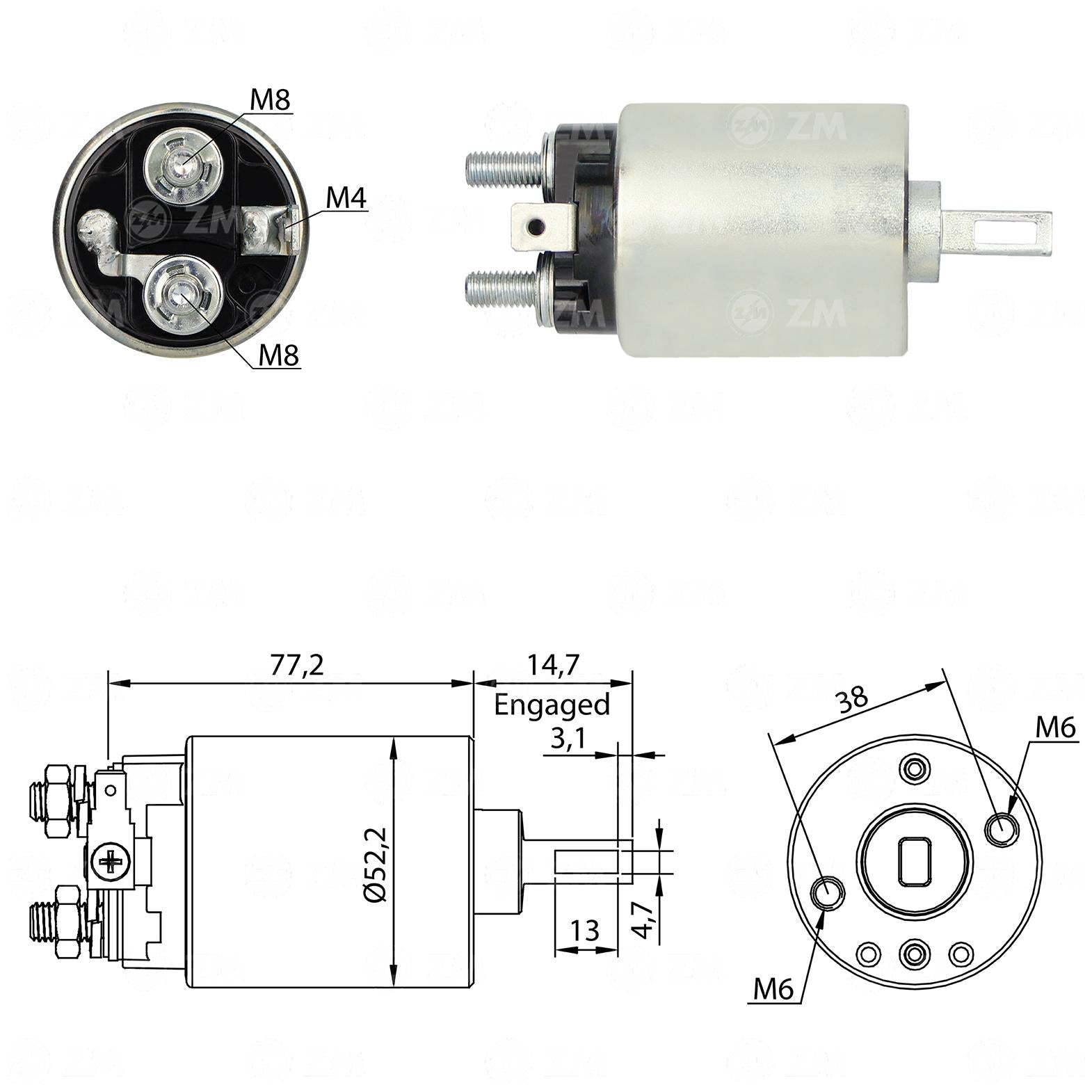 Relê Auxiliar de Partida - ZM - 781 - (3)