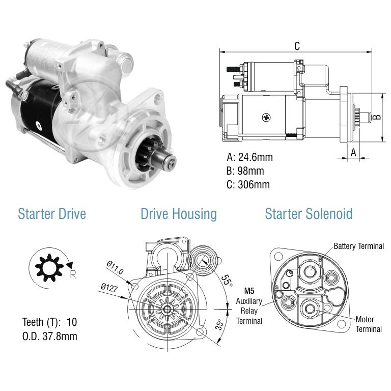 Motor de Partida 29MT 12V - ZM - 80.290.02 - (1)
