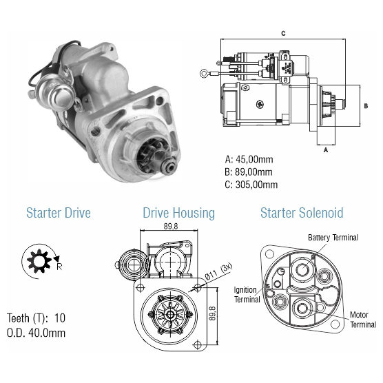 Motor de Partida 29MT 12V - ZM - 80.290.06 - (1)