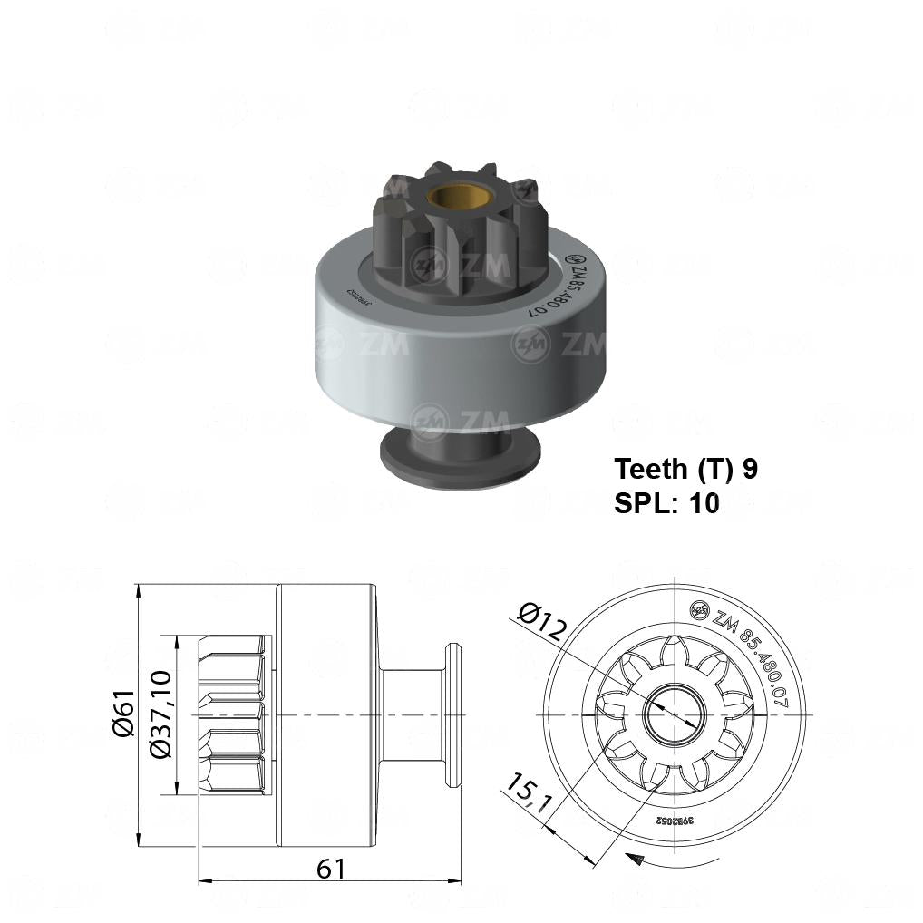 Impulsor de Partida - ZM - 85.480.07 - (1)