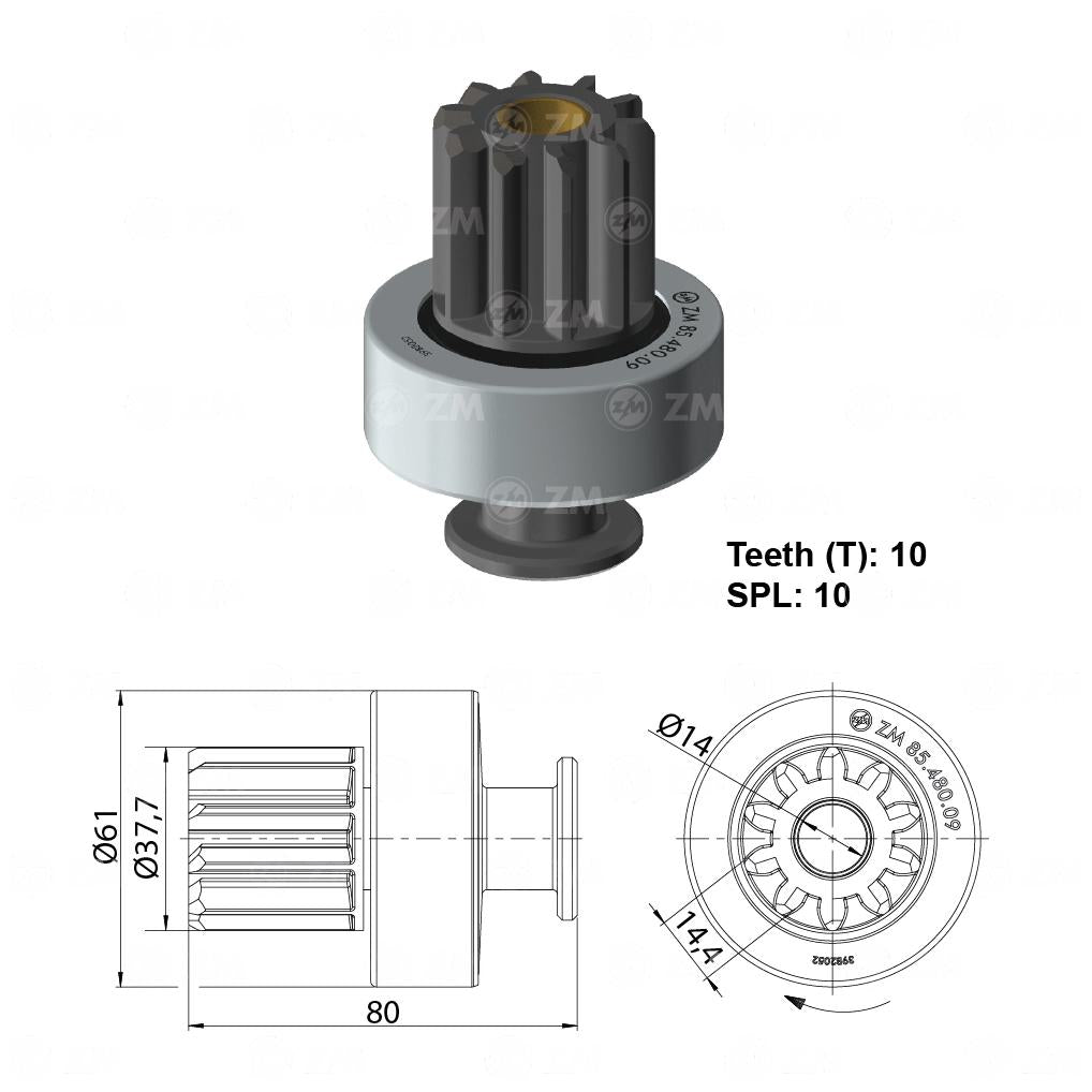 Impulsor de Partida - ZM - 85.480.09 - (1)