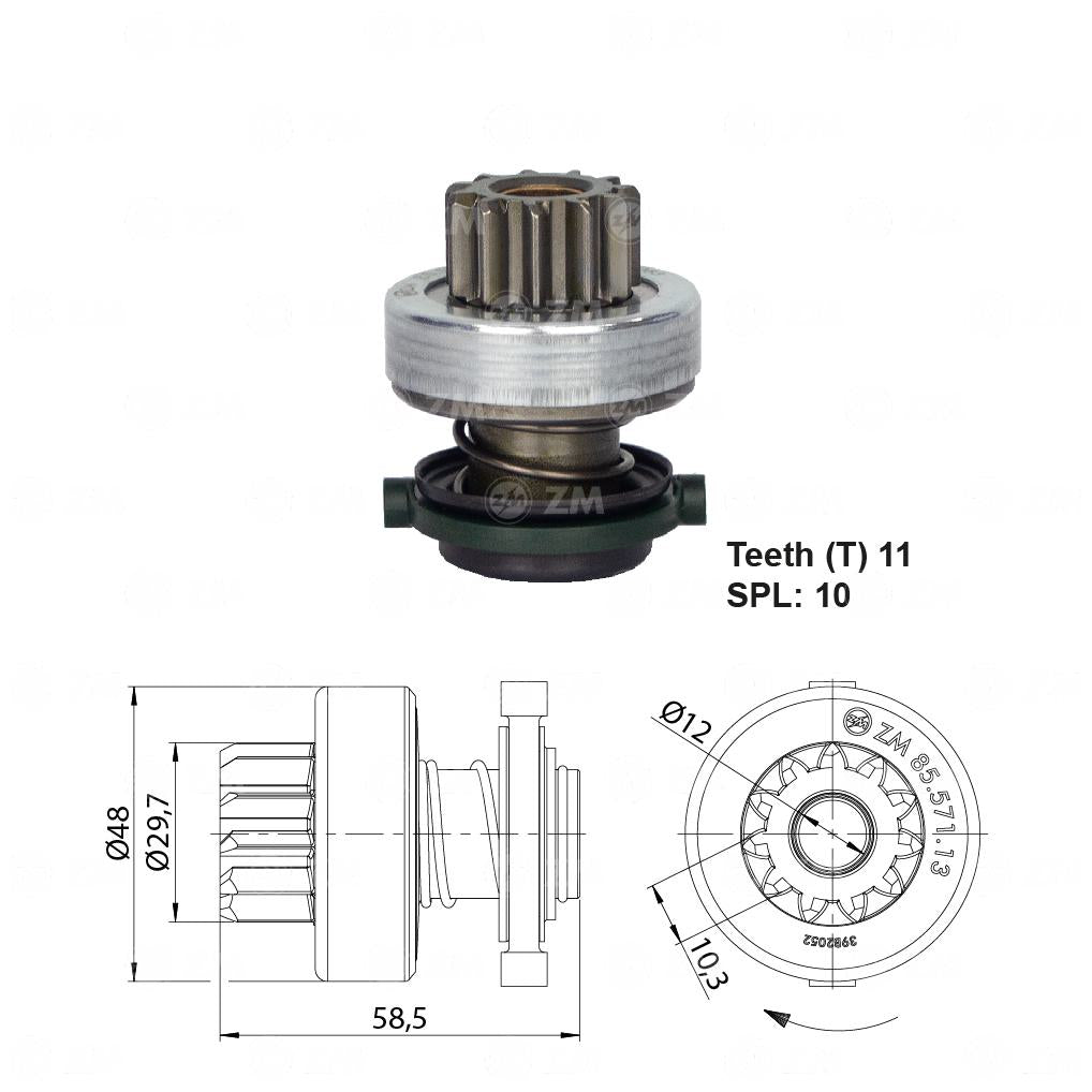 Impulsor de Partida - ZM - 85.571.13 - (1)