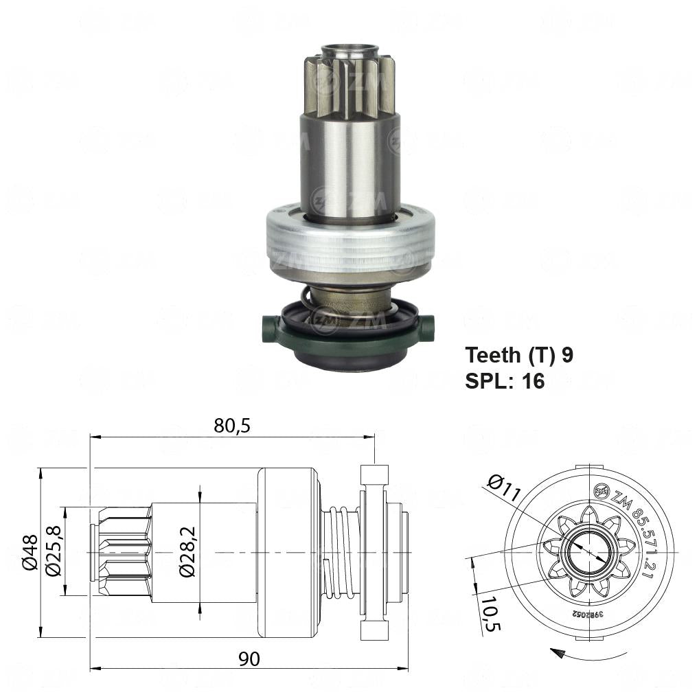 Impulsor de Partida - ZM - 85.571.21 - (1)