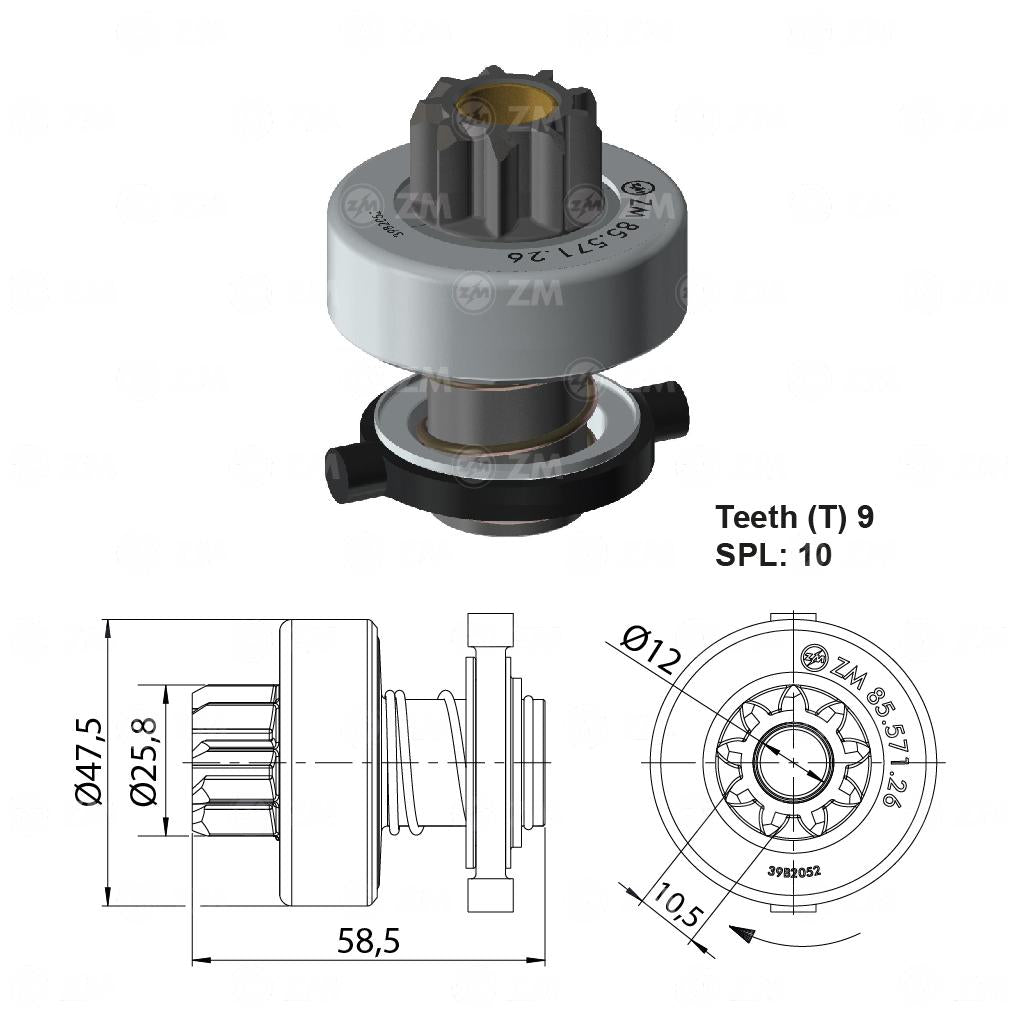 Impulsor de Partida - ZM - 85.571.26 - (1)