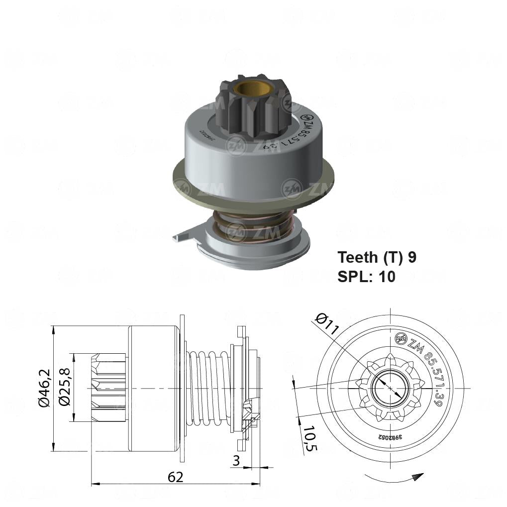 Impulsor de Partida - ZM - 85.571.39 - (1)