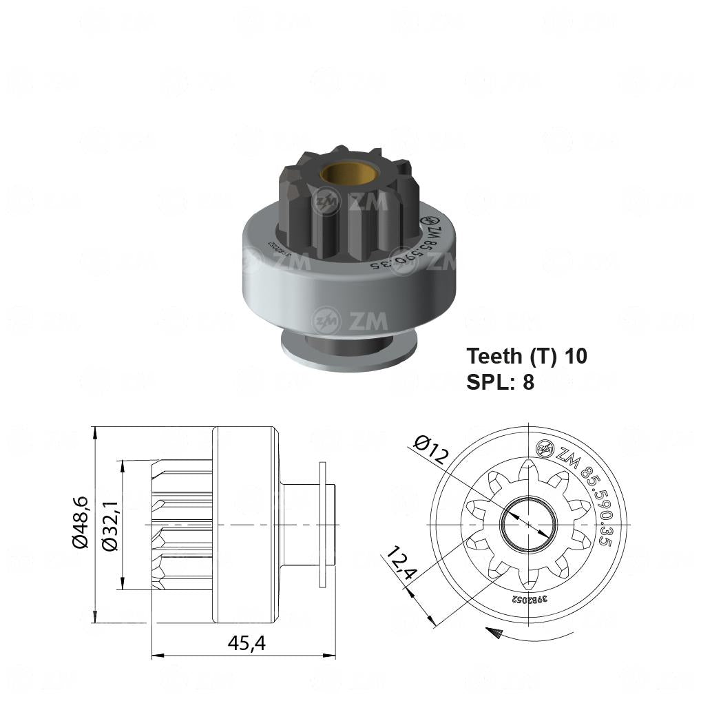 Impulsor de Partida - ZM - 85.590.35 - (1)