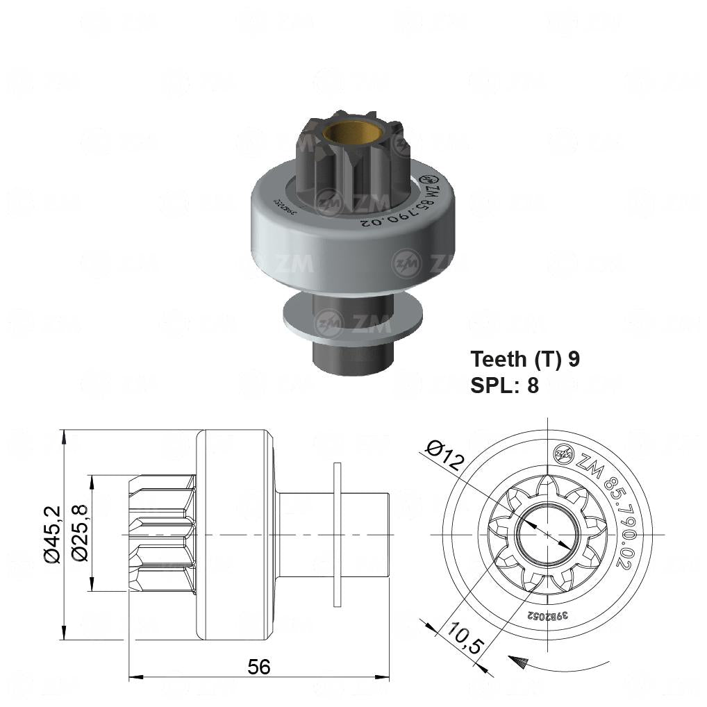 Impulsor de Partida - ZM - 85.790.02 - (1)