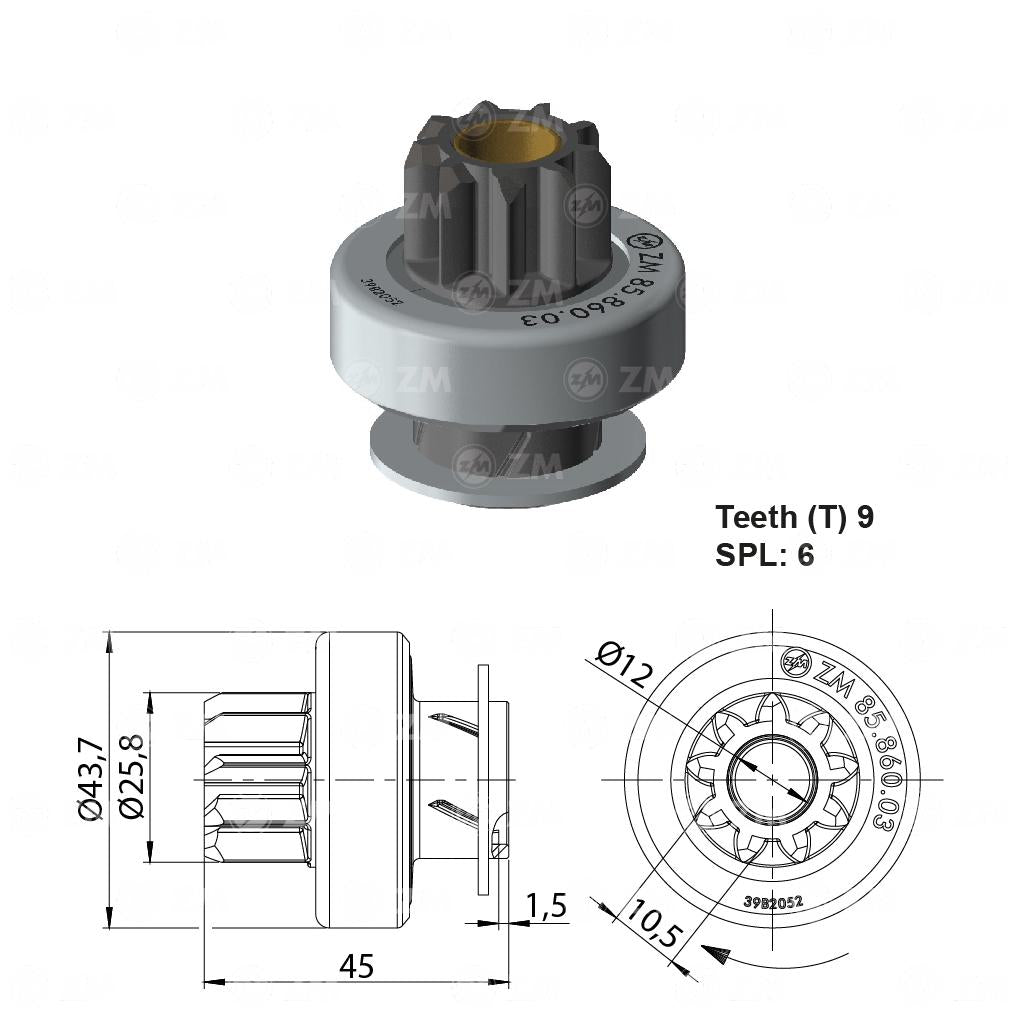 Impulsor de Partida - ZM - 85.860.03 - (1)