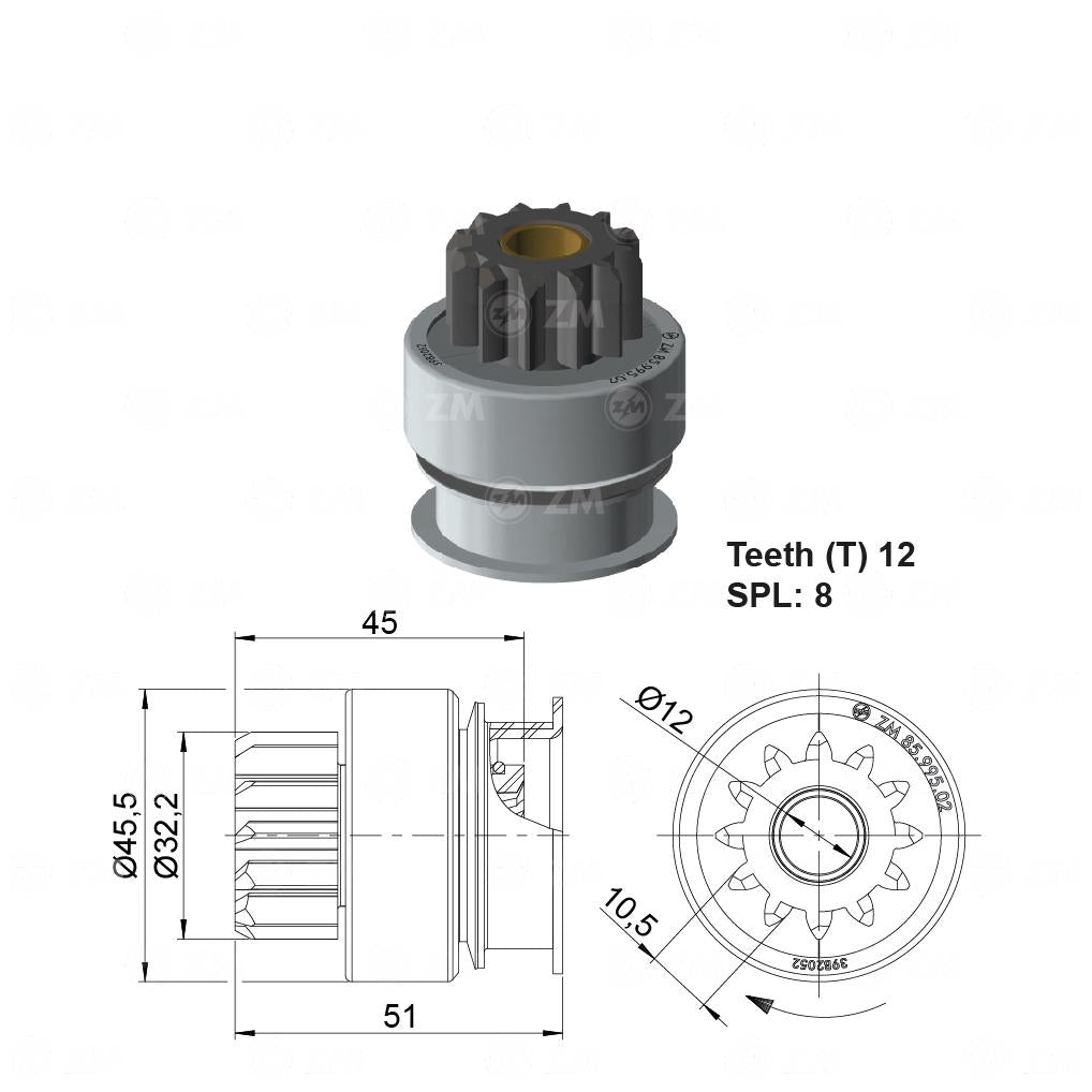 Impulsor de Partida - ZM - 85.995.01 - (1)