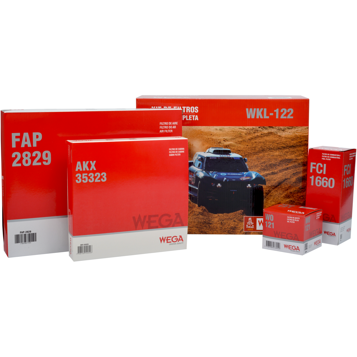 Kit Filtros Fiat Argo Cronos Mobi Pulse Strada Uno 1.0 1.3 - Wega - Wkl122 - (1)