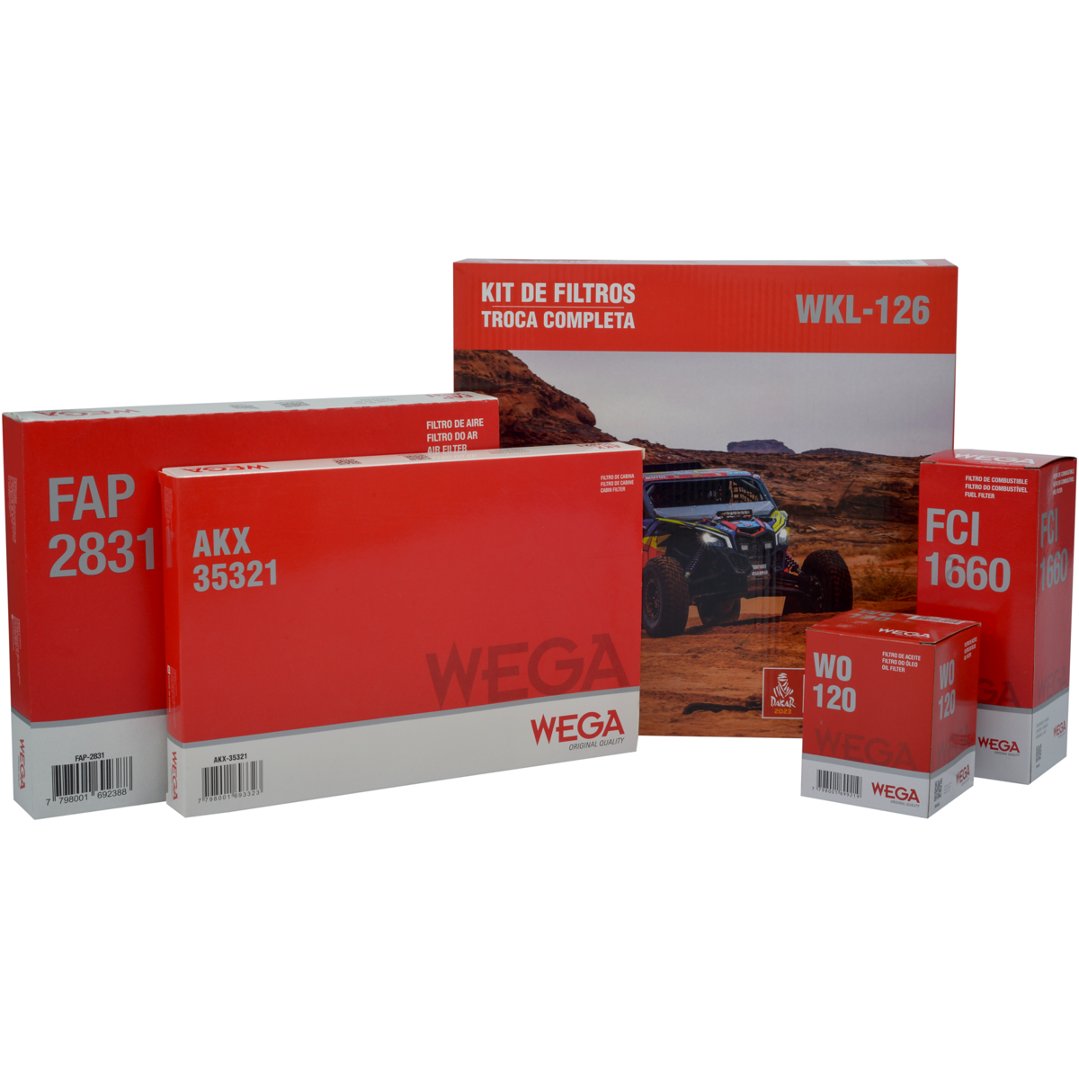 Kit Filtros Fiat Idea Palio Palio Weekend Siena Strada 1.0 1.3 1.4 - Wega - Wkl126 - (1)