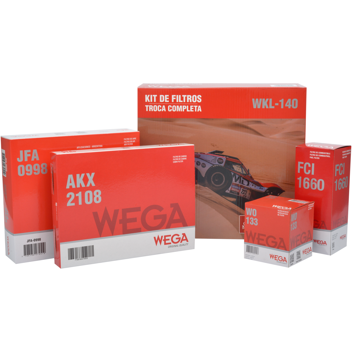 Kit Filtros Fiat Toro Jeep Compass Flex 2.0 2.4 - Wega - Wkl140 - (1)
