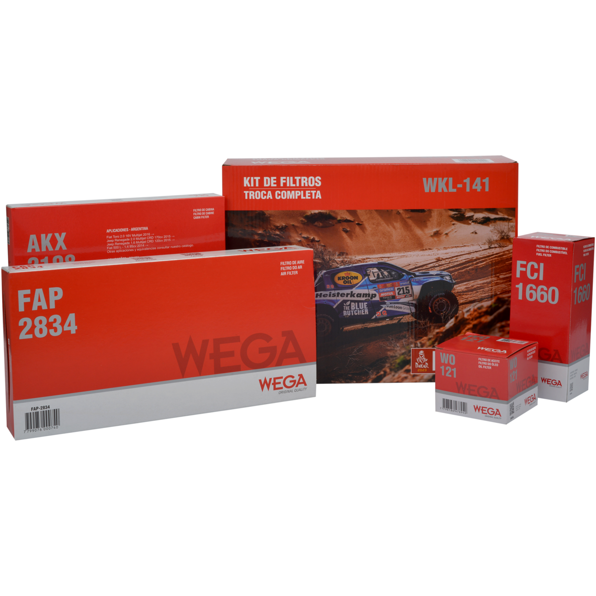 Kit Filtros Fiat Toro Jeep Commander Compass Renegade 1.3 - Wega - Wkl141 - (1)