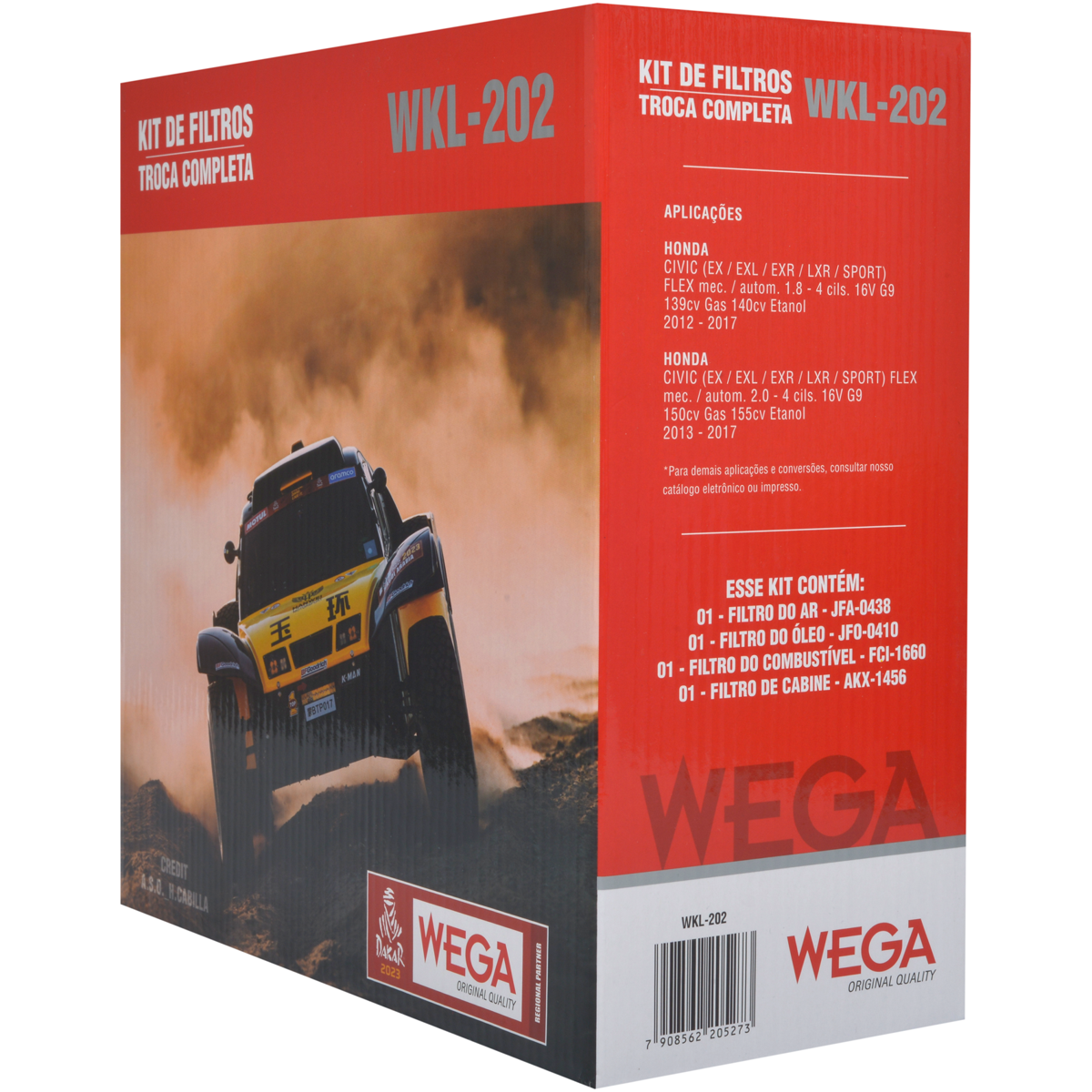 Kit Filtros Honda Civic 1.8 2.0 - Wega - Wkl202 - (3)