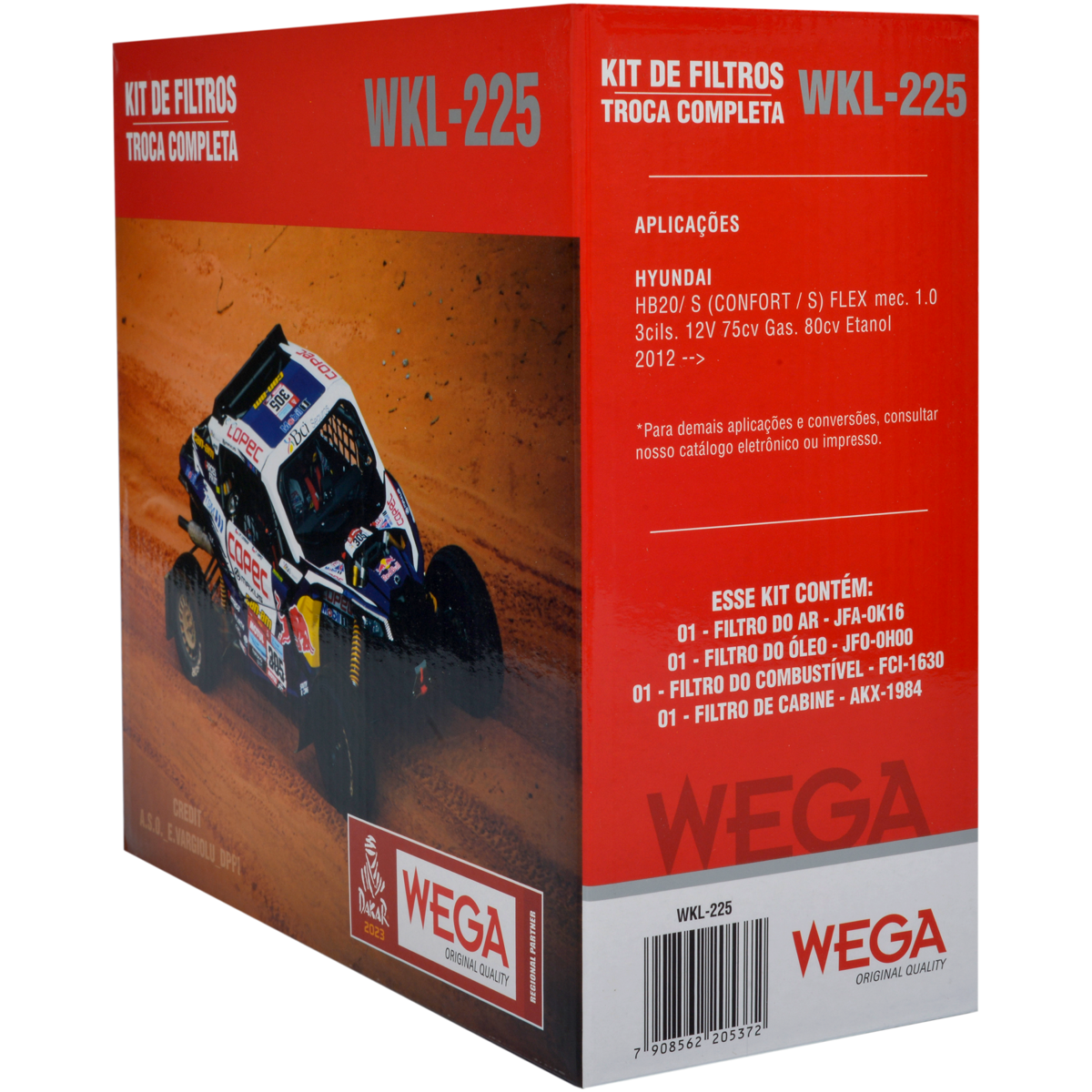 Kit Filtros Hyundai Hb20 Hb20S 1.0 - Wega - Wkl225 - (3)