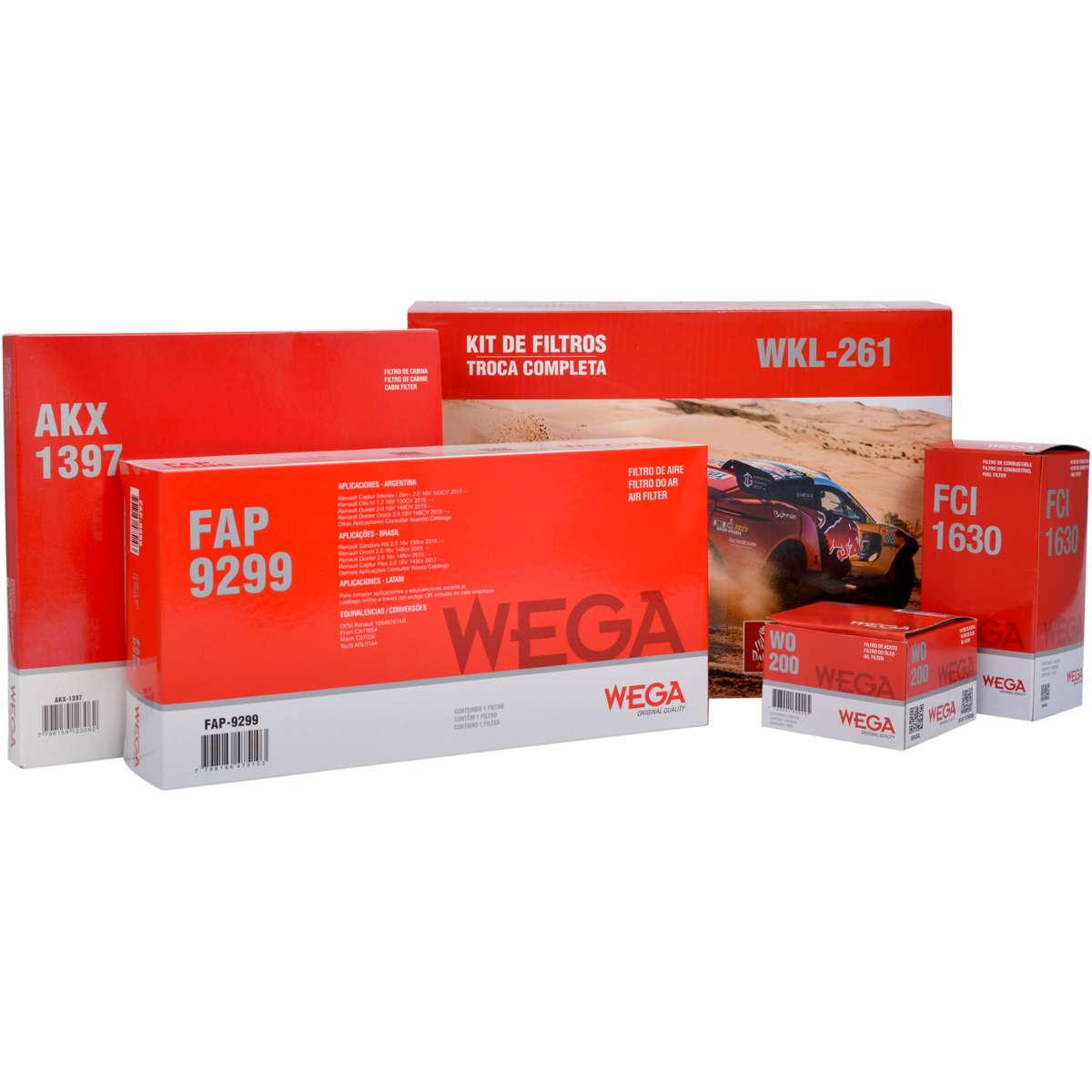 Kit Filtros Renault Duster Oroch 2.0 - Wega - Wkl261 - (1)