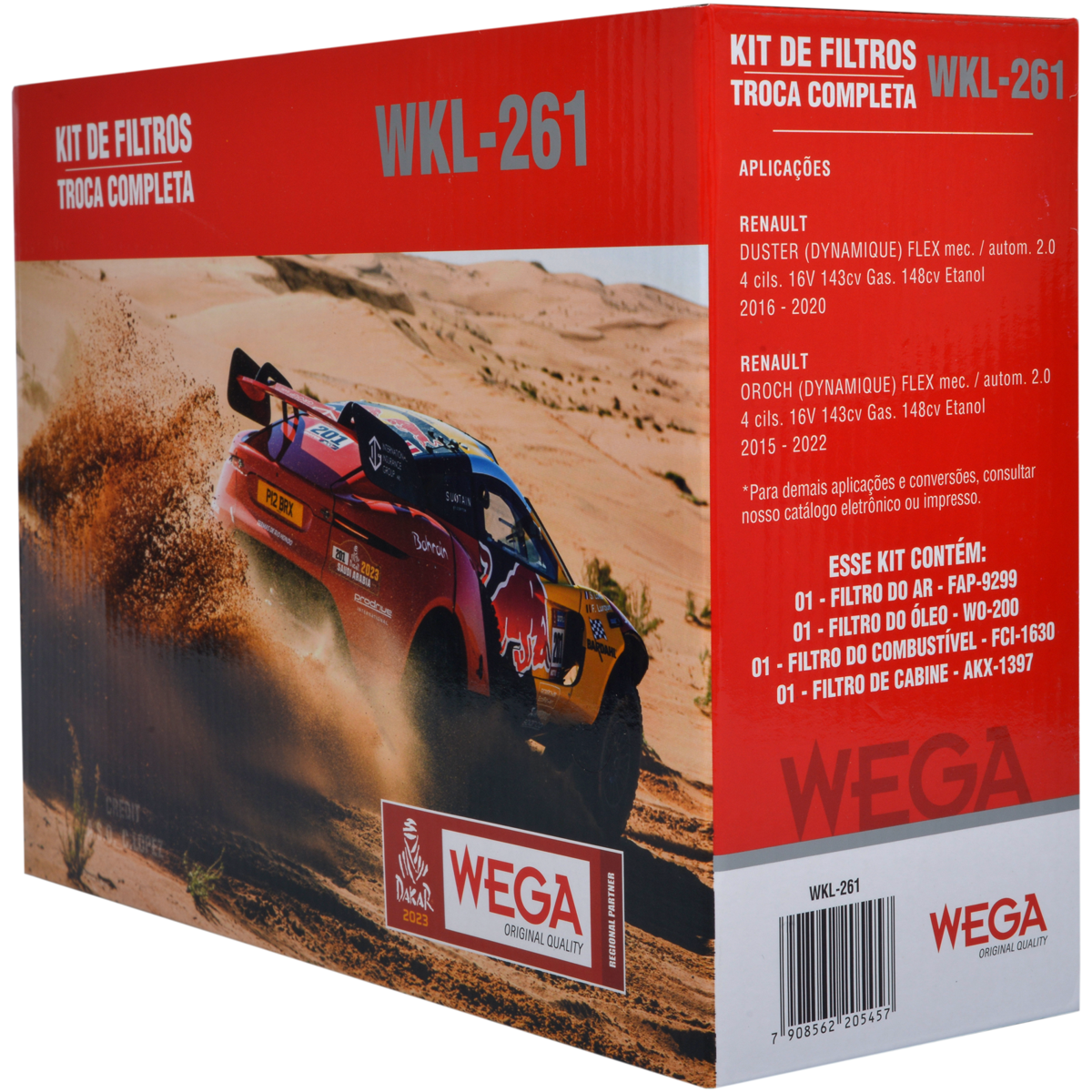 Kit Filtros Renault Duster Oroch 2.0 - Wega - Wkl261 - (3)