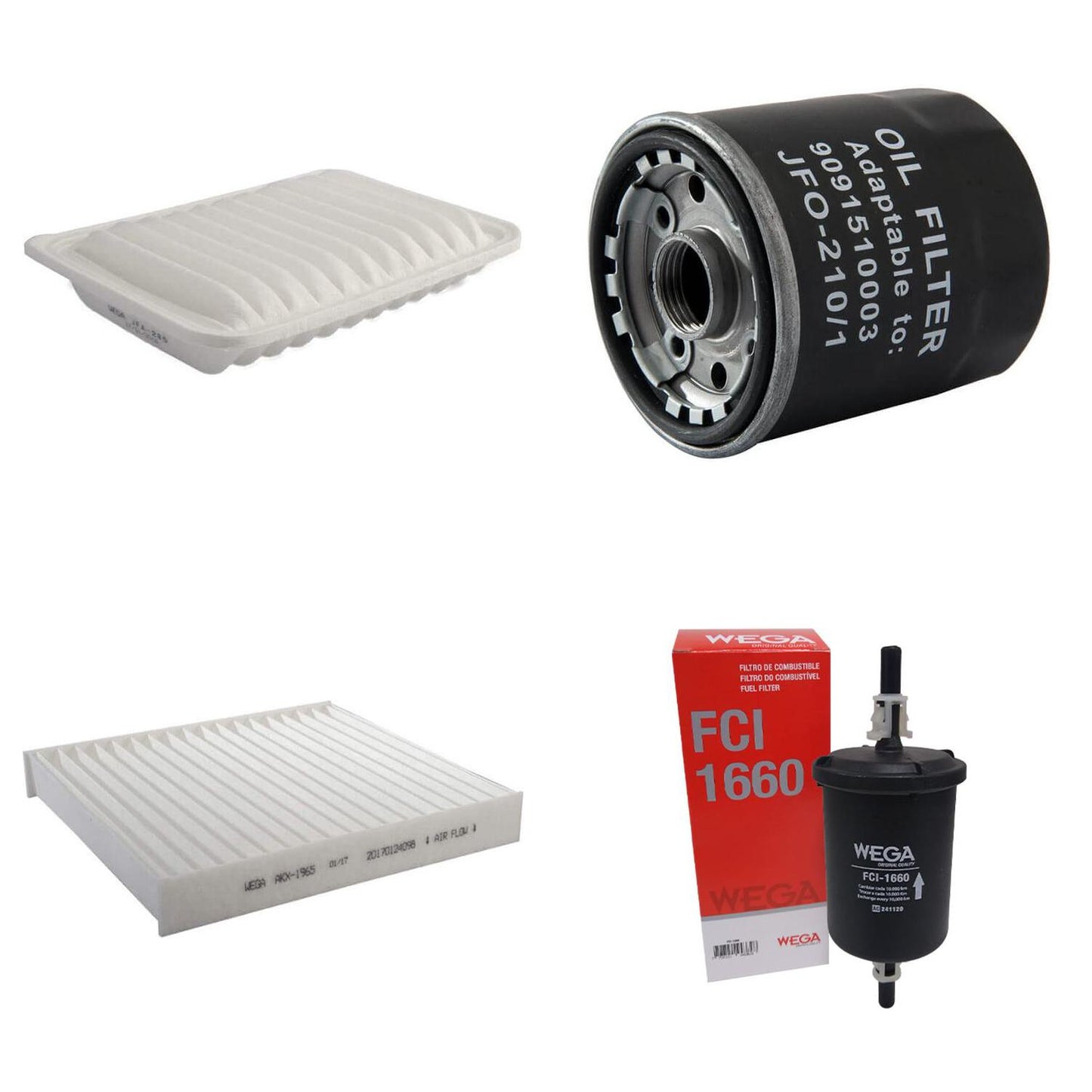 Kit Filtros Toyota Corolla 1.6 1.8 - Wega - Wkl285 - (4)