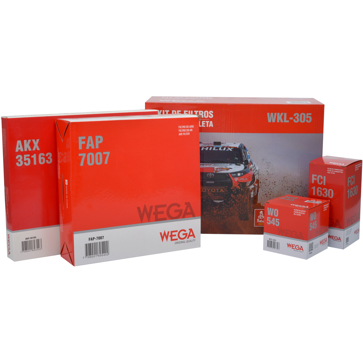 Kit Filtros Vw Gol Saveiro Voyage 1.6 - Wega - Wkl305 - (1)
