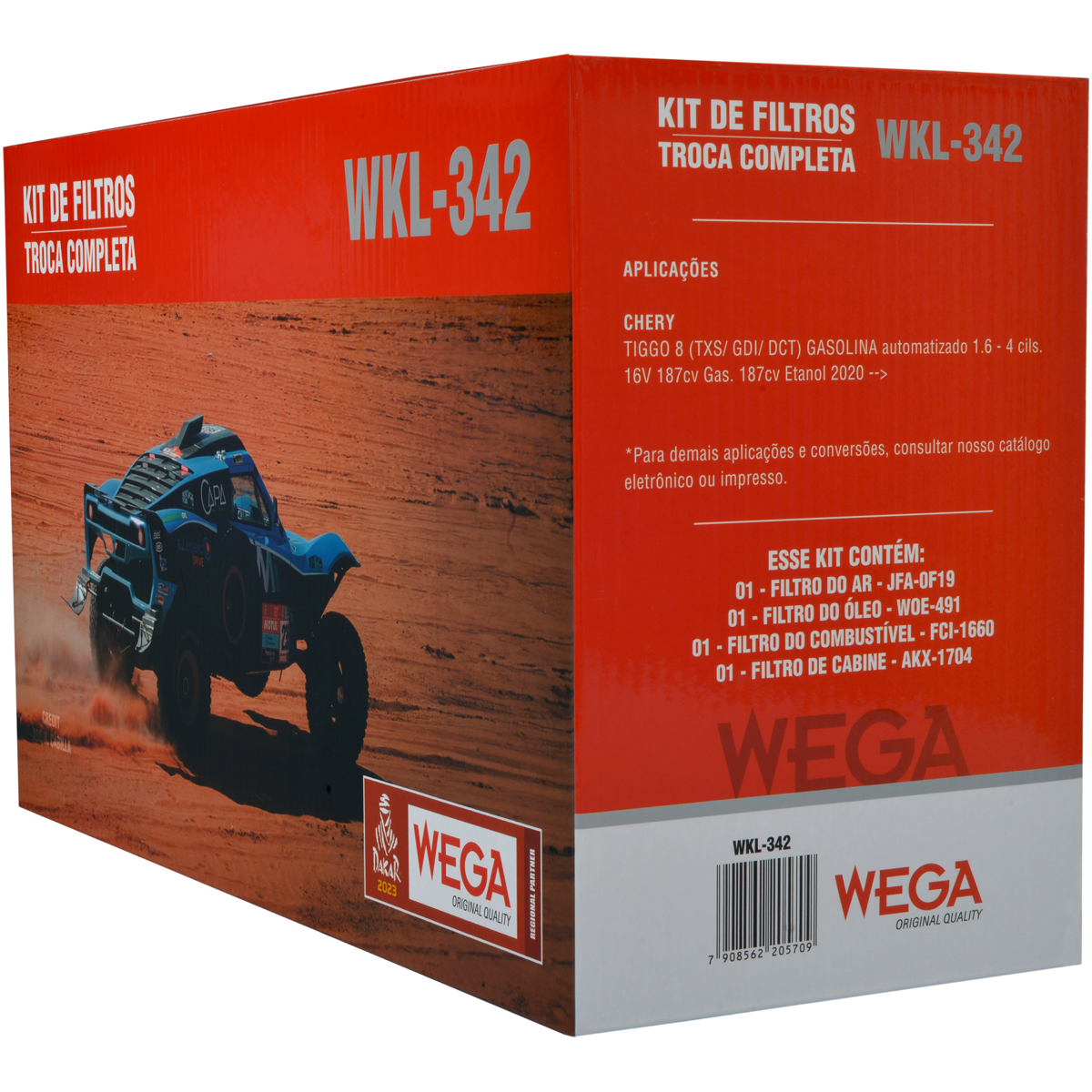 Kit Filtros Chery Tiggo 8 1.6 - Wega - Wkl342 - (3)