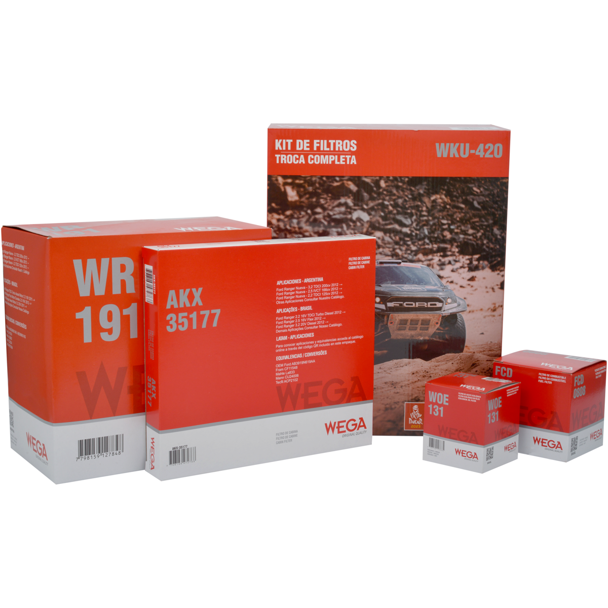 Kit Filtros Ford Ranger 2.2 3.2 - Wega - Wku420 - (1)