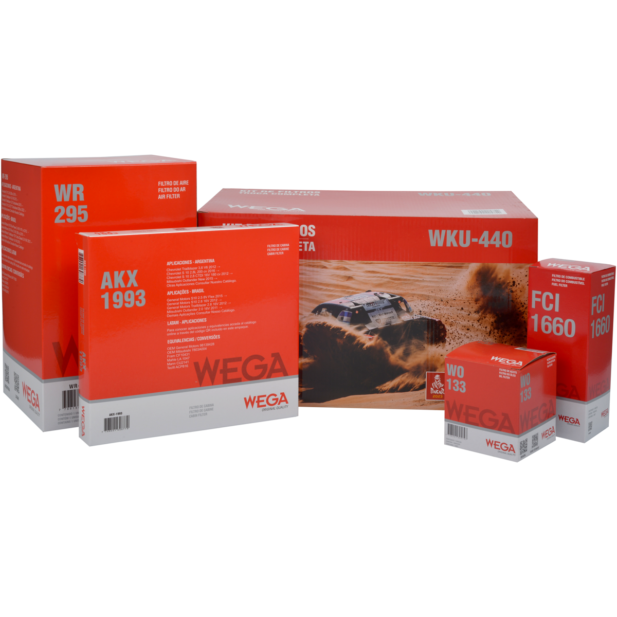 Kit Filtros Gm S10 2.5 - Wega - Wku440 - (1)