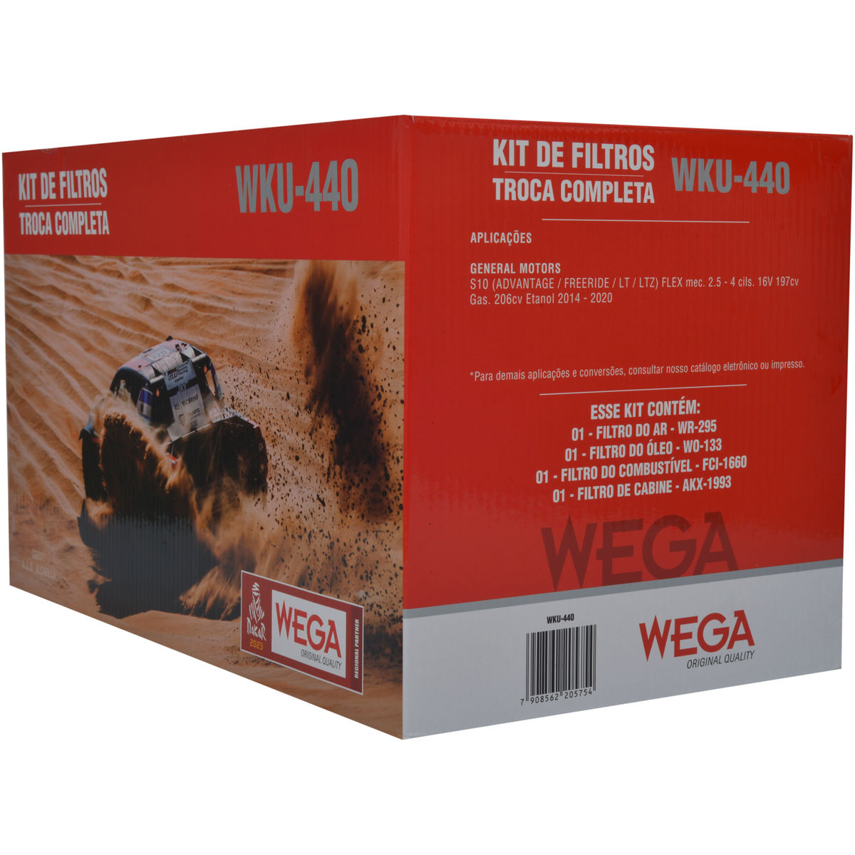 Kit Filtros Gm S10 2.5 - Wega - Wku440 - (3)