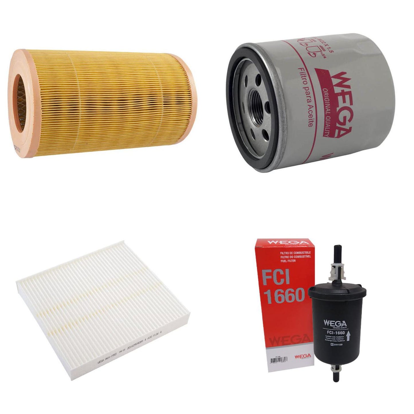 Kit Filtros Gm S10 2.5 - Wega - Wku440 - (4)