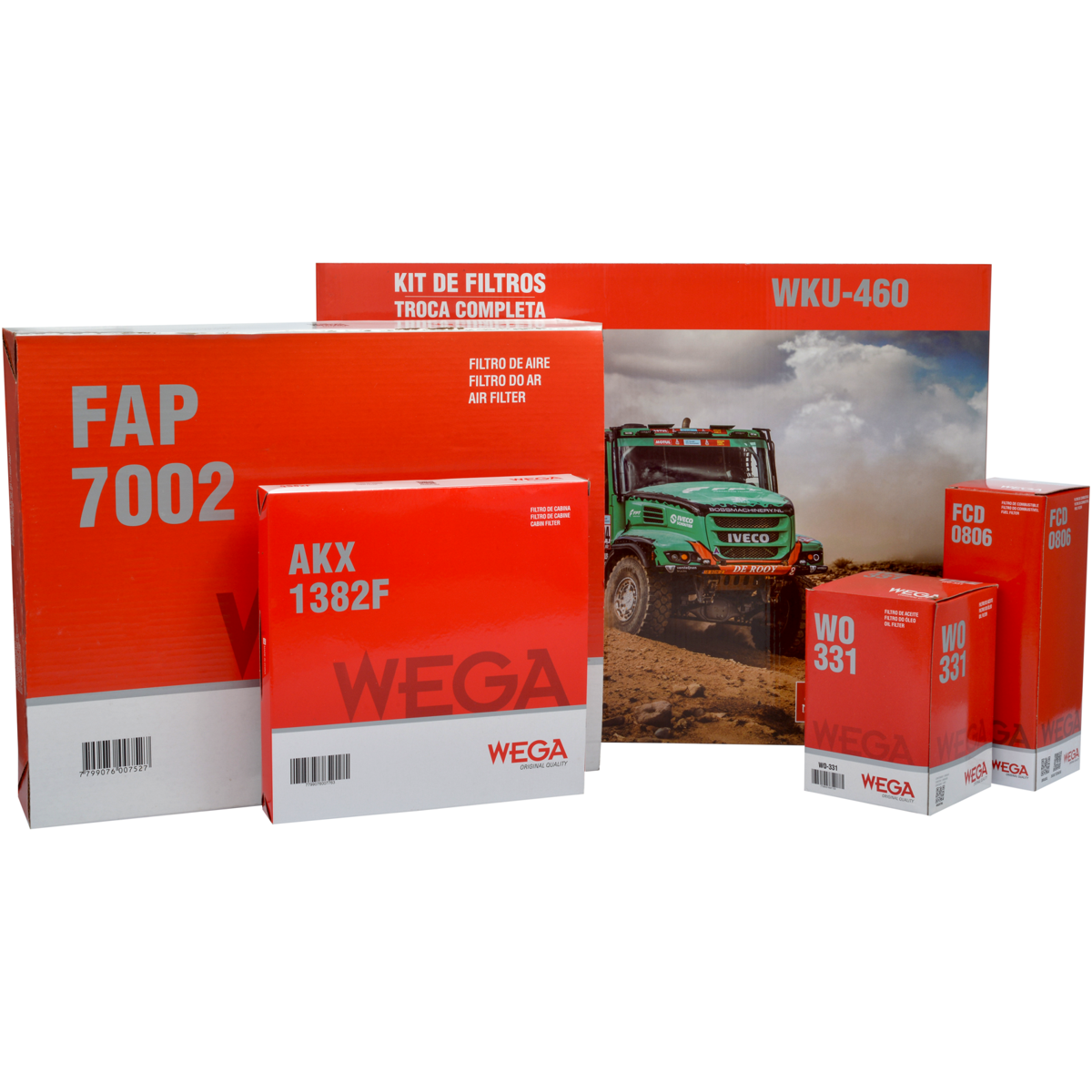 Kit Filtros Iveco Daily 35-150 45-170 55-170 65-170 70-170 3.0 - Wega - Wku460 - (1)