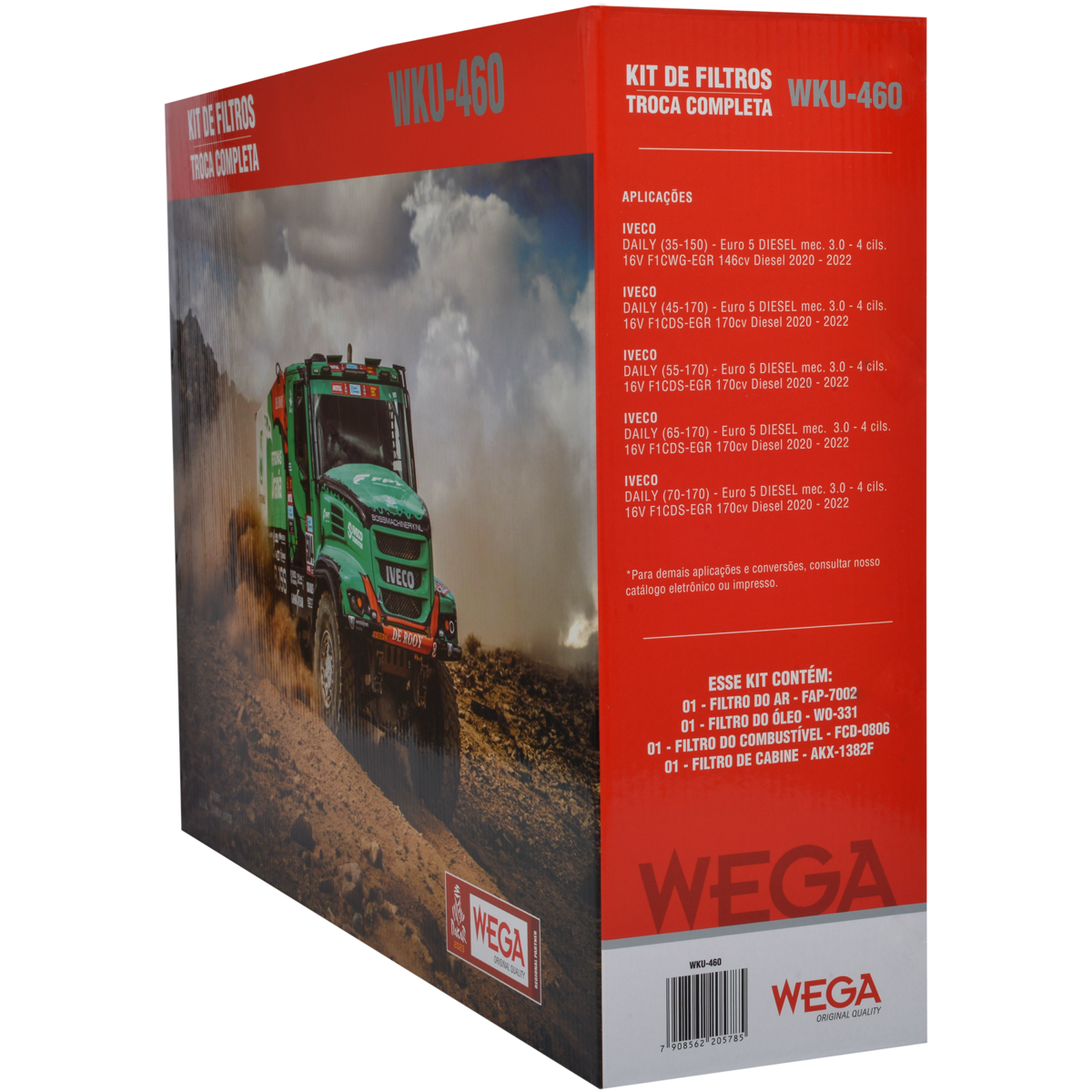 Kit Filtros Iveco Daily 35-150 45-170 55-170 65-170 70-170 3.0 - Wega - Wku460 - (3)