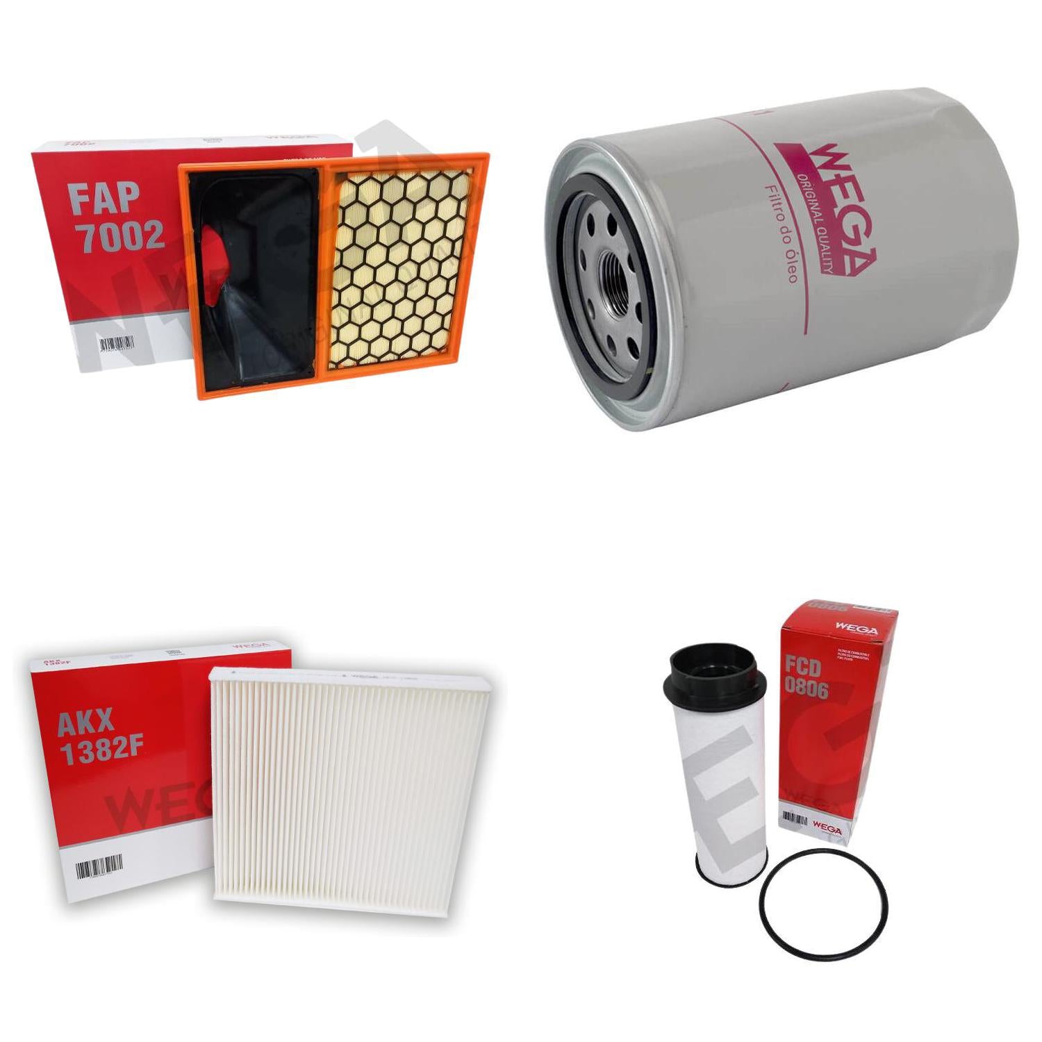 Kit Filtros Iveco Daily 35-150 45-170 55-170 65-170 70-170 3.0 - Wega - Wku460 - (4)