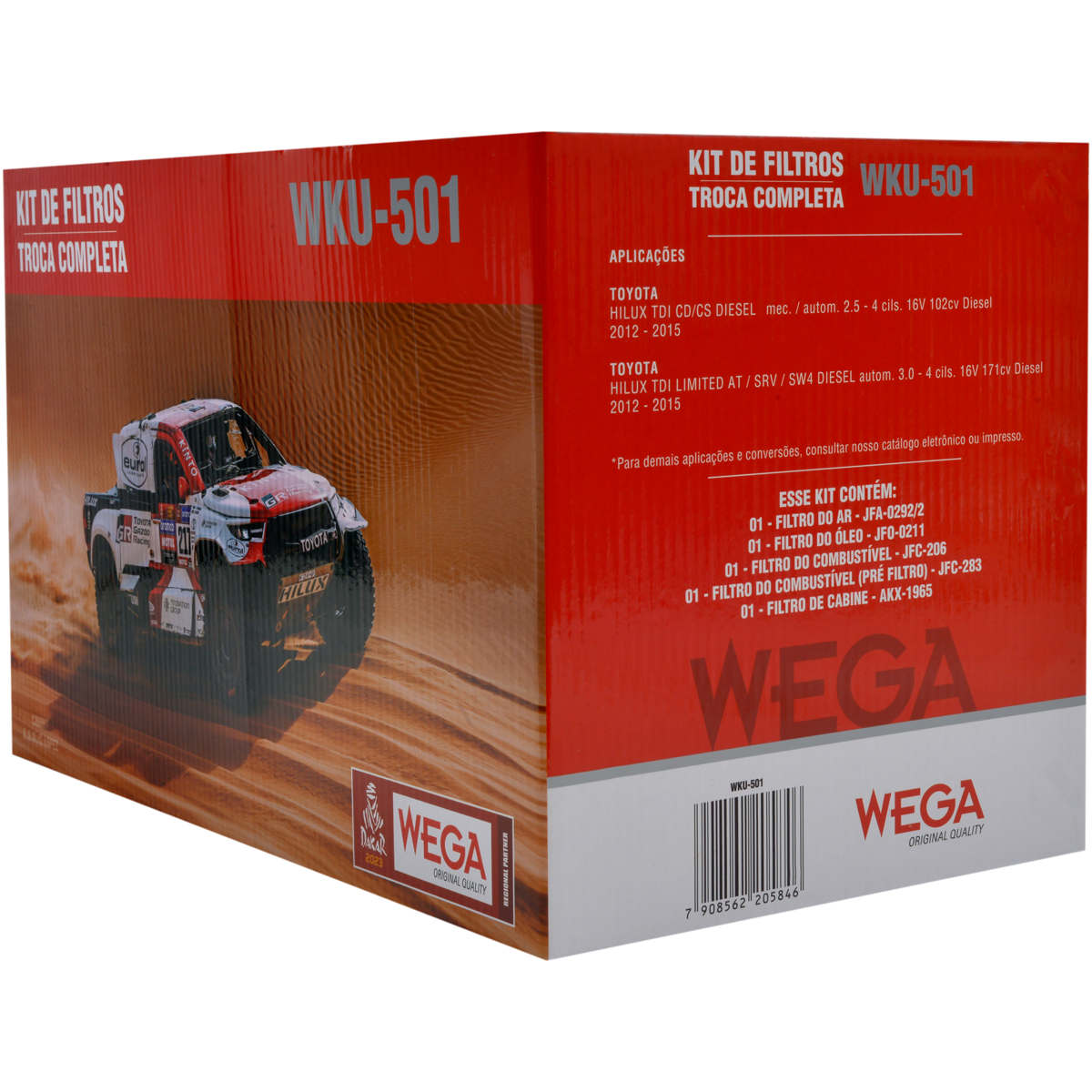 Kit Filtros Toyota Hilux 2.5 3.0 - Wega - Wku501 - (3)