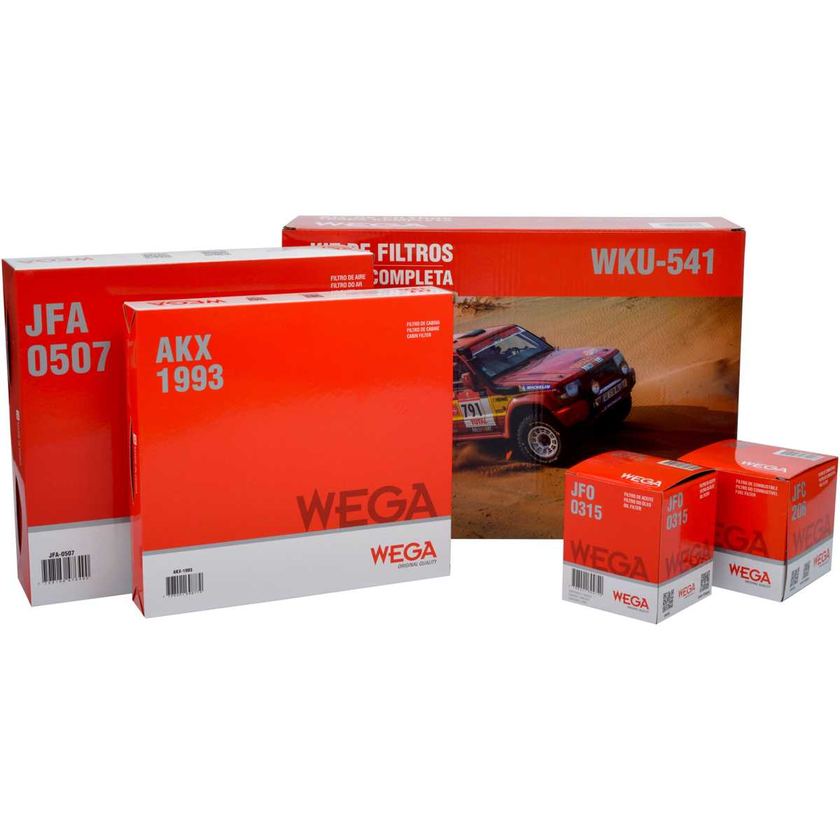 Kit Filtros Mitsubishi L200 Pajero Sport Diesel 2.4 - Wega - Wku541 - (1)