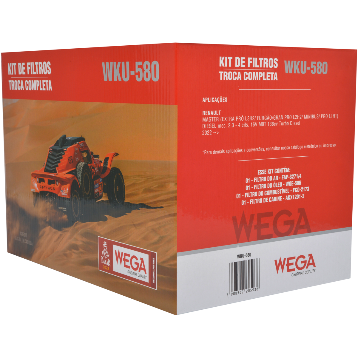 Kit Filtros Renault Master 2.3 - Wega - Wku580 - (3)