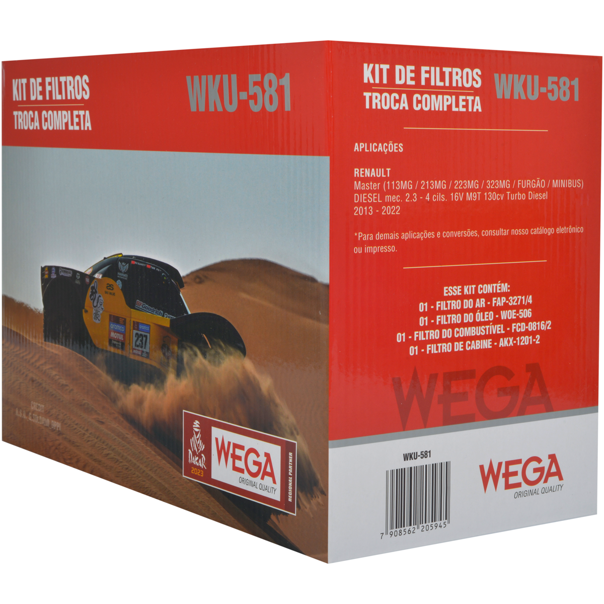 Kit Filtros Renault Master 2.3 - Wega - Wku581 - (3)