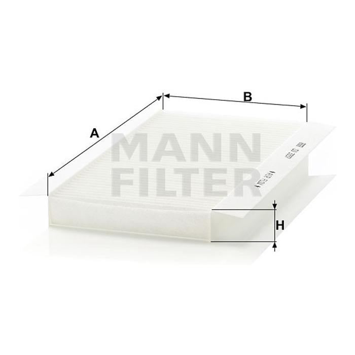 Filtro de Cabine Refil de Papel - Mann-Filter - CU 3337 - (2)