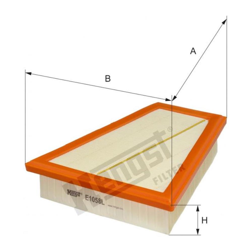 Filtro de Ar do Motor - Hengst - E1058L - (1)