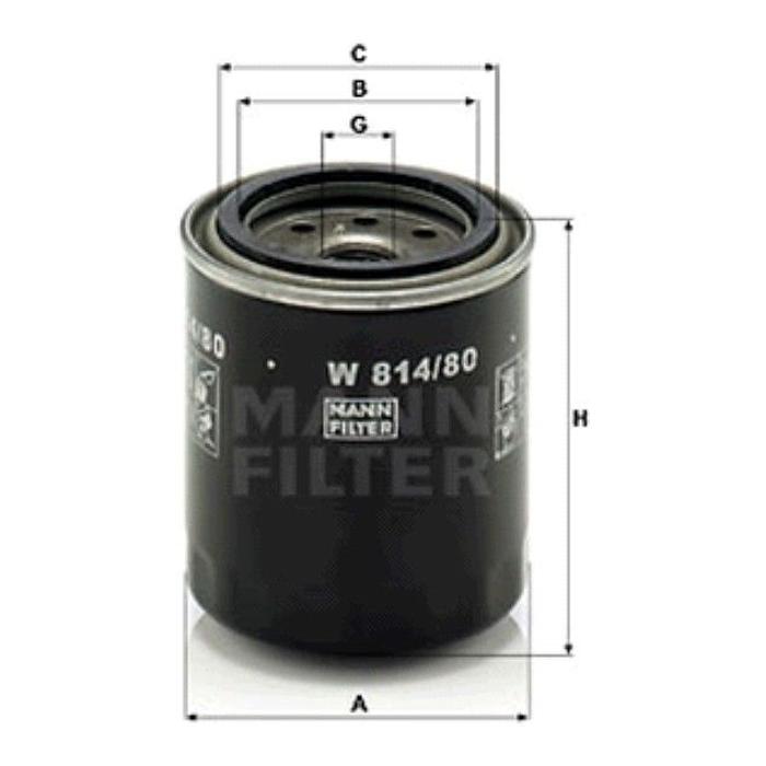 Filtro de Óleo Blindado do Motor - Mann-Filter - W 814/80 - (2)