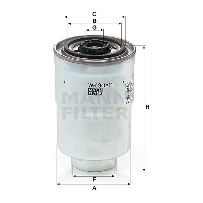 Filtro de Combustível Blindado - Mann-Filter - WK 940/11 X - (1)