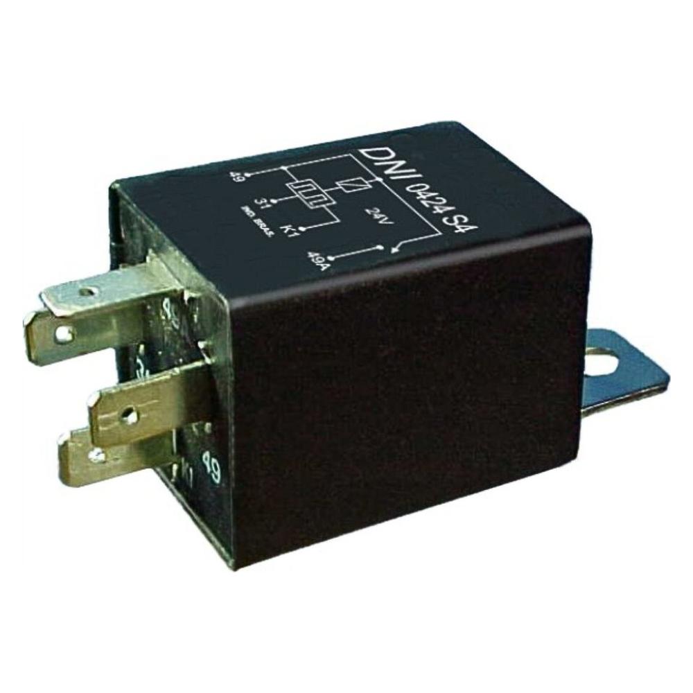 Relê 24V 500W Preto - DNI - 0424-S4 - (1)